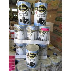 3 Cases of Black Olives - commercial size