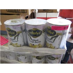 3 Cases of Sliced Green Olives - commercial size