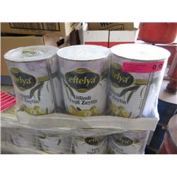 3 Cases of Sliced Green Olives - commercial size