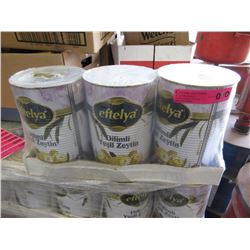 3 Cases of Sliced Green Olives - commercial size