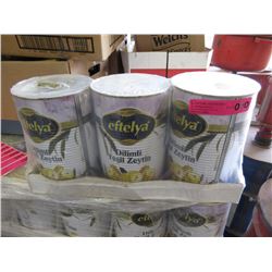 3 Cases of Sliced Green Olives - commercial size