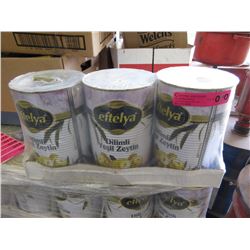 3 Cases of Sliced Green Olives - commercial size