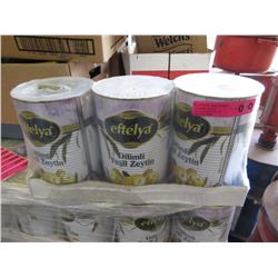 3 Cases of Sliced Green Olives - commercial size