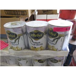 3 Cases of Sliced Green Olives - commercial size