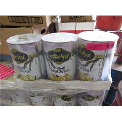 3 Cases of Sliced Green Olives - commercial size