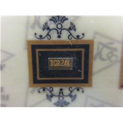 2 x .9999 Fine gold Certified Bars - 1 grain each