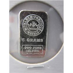 .999 Fine Silver Monarch Precious Metals Mint Bar
