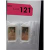 Image 2 : 2 x .999 Gold Clad  Pin Up Girl Bars