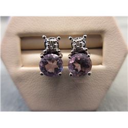 New Amethyst & Diamond Earrings