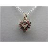 Image 1 : Ruby & Diamond Studded Heart Necklace