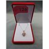 Image 2 : Ruby & Diamond Studded Heart Necklace