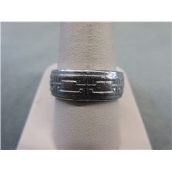 Mans .925 Silver Greek Motif Style Ring