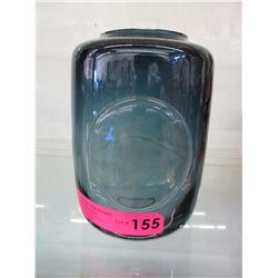 Signed - Zwiesel Smokey Blue Art Glass Vase