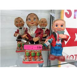 4 Vintage battery operated bartender toys
