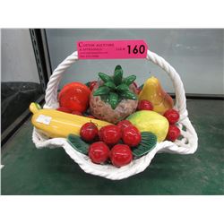 Italian Capodimonte fruit basket