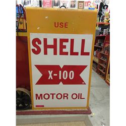 Vintage - Shell X-100 motor oil sign