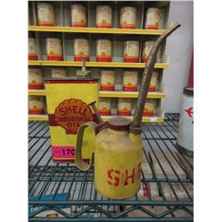 2 Vintage Shell oil cans