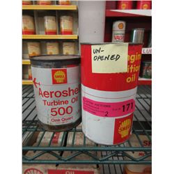 2 Unopened Shell oil cans