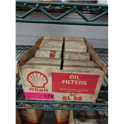 Case of Vintage Shell SL58 oil filters