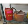 Image 1 : 2 Vintage Shell oil cans