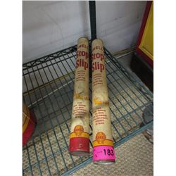 2 Vintage Shell stop slip tubes