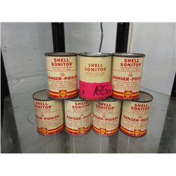 7 Vintage Shell Sonitor 4 oz. Tins