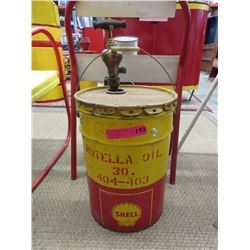 Vintage - 5 Gallon Shell drum with manual pump