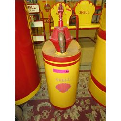 Vintage Shell oil dispenser with manual pump