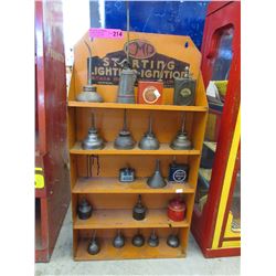 Vintage - CMP metal display shelf & contents