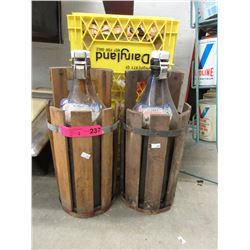 2 Vintage Klass 1 HJO Bryggerd glass bottles