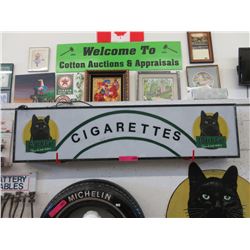 Electric Black Cat cigarette display sign