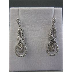 New White Diamond Studded Earrings