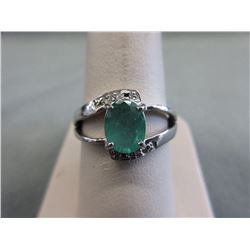 Emerald & Diamond Ladies Ring