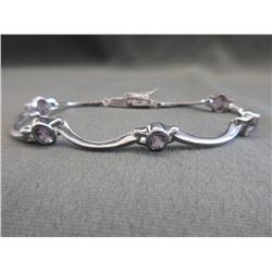 4 Carat Amethyst Tennis Bracelet