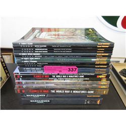 25 Warhammer & Flames of War reference books