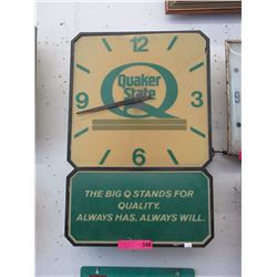 Quaker State electric advertising clock