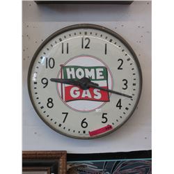 Vintage metal wall clock with logo