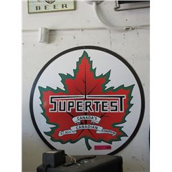 Supertest metal advertising sign