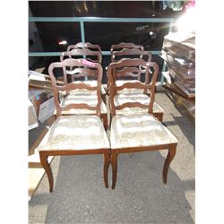 6 Maple dining chairs - used