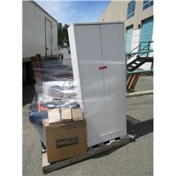 Wrapped skid of household goods & food products