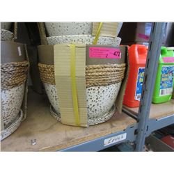 2 New plant pot sets with drip trays
