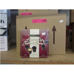 Case of chocolate liqueur cups