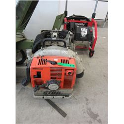 Gas powered backpack leaf blower - used