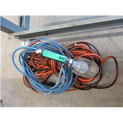 Shop light & extension cords - used