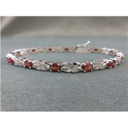 6 CTW Garnet & Diamond Tennis Bracelet