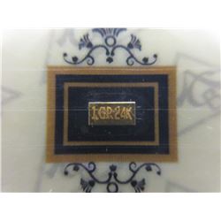 2 x .9999 Fine Gold Bars - 1 Grain each