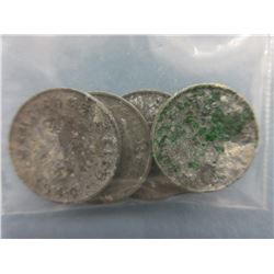 5 Various WWII Nazi German Eagle & Swastika Coins