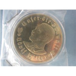 Adolf Hitler Medallion Coin with Eagle on Reverse