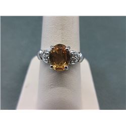 Oval Citrine Dinner Ring