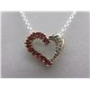 Image 1 : Diamond & Ruby Slide Pendant & Chain